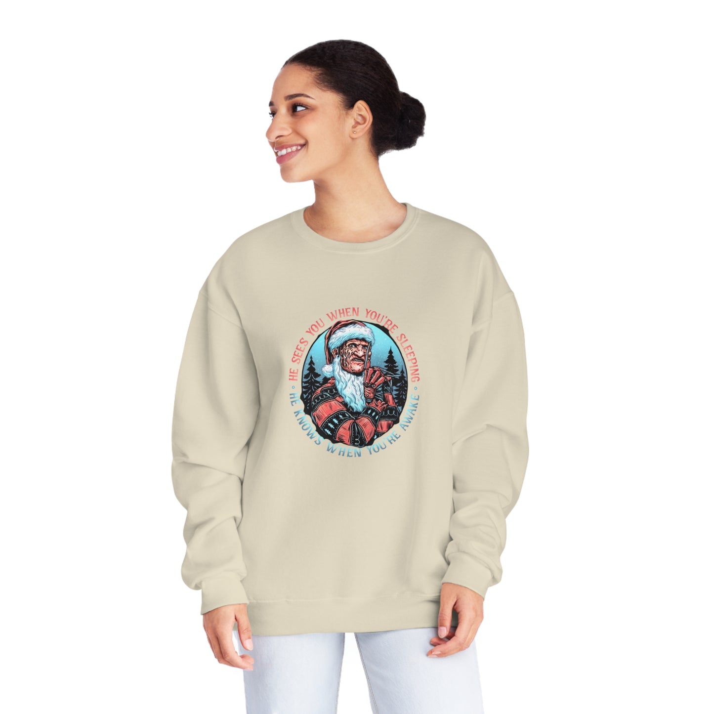 He Sees You When You’re Sleeping Christmas Sweater