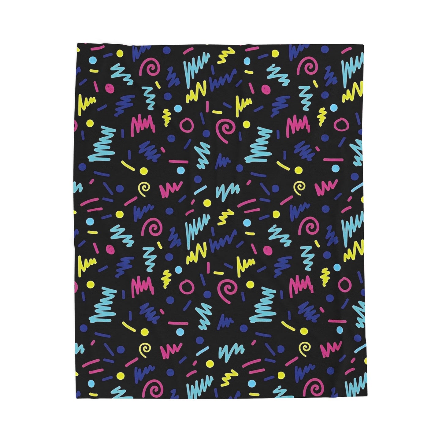 Classic 90s Arcade Design Velveteen Plush Blanket