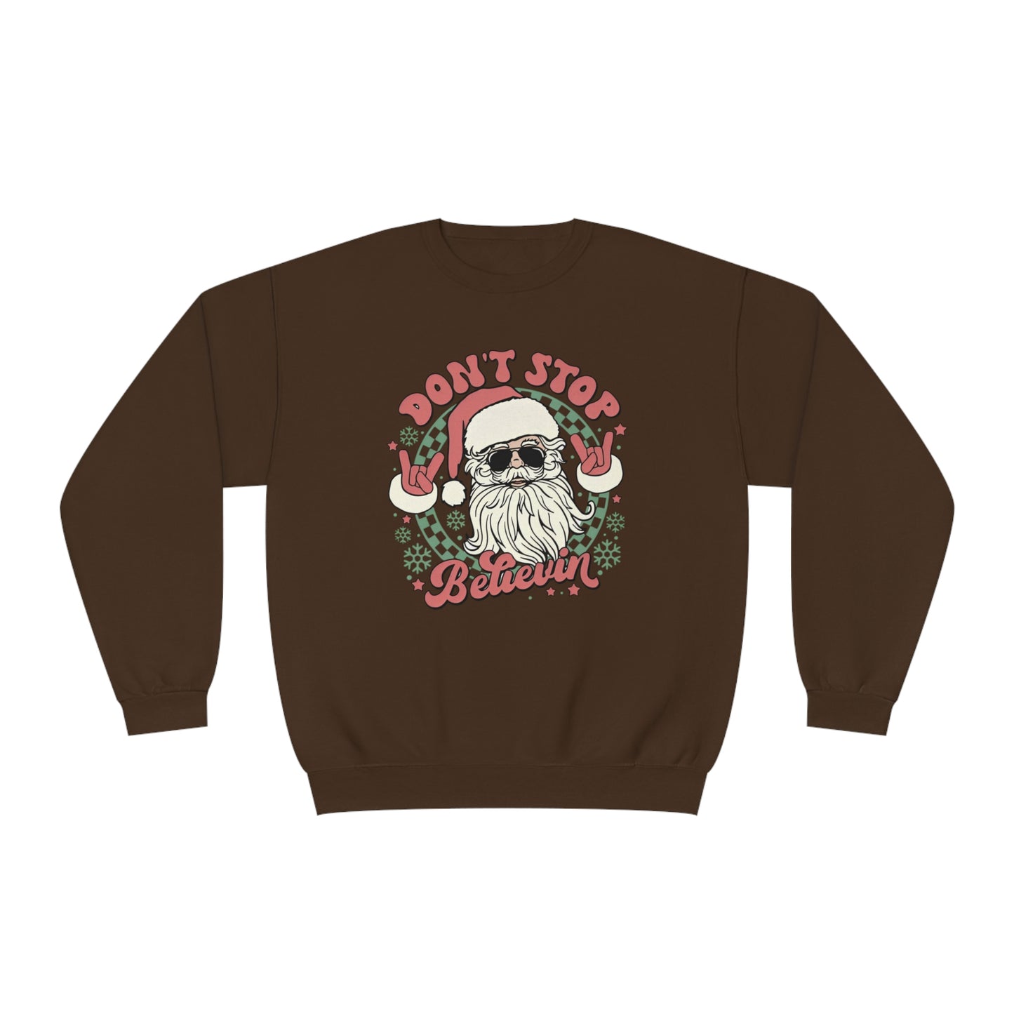 Don't Stop Believin' Santa Christmas Sweater