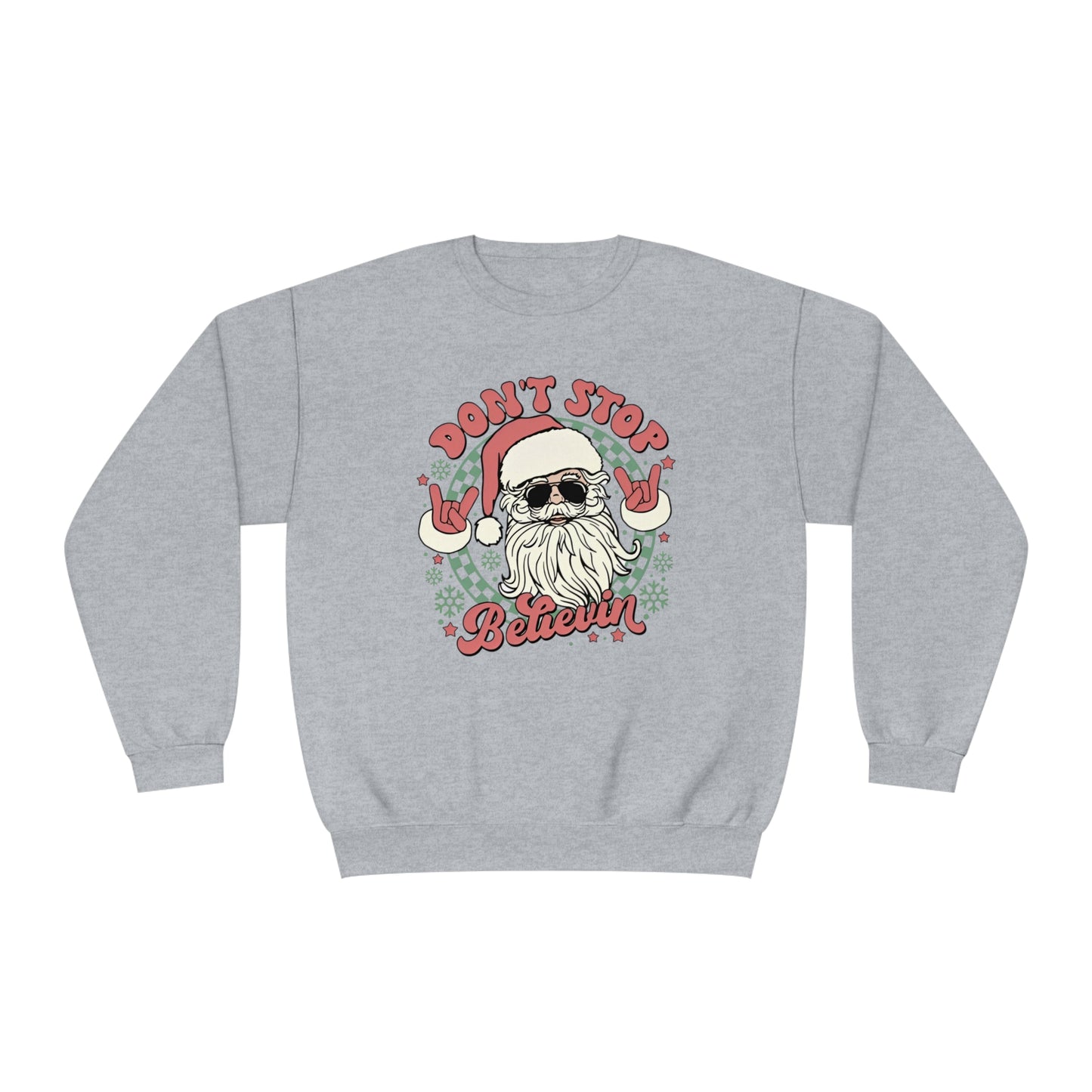 Don't Stop Believin' Santa Christmas Sweater
