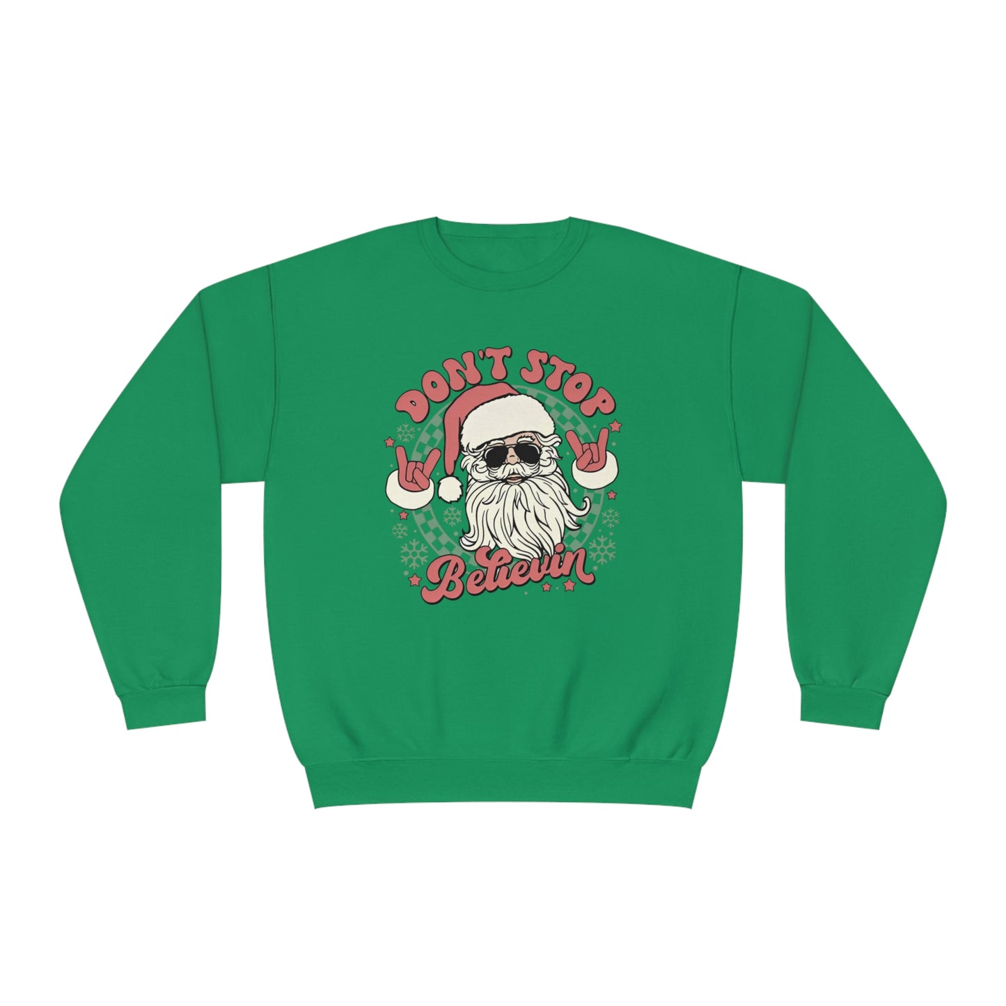 Don't Stop Believin' Santa Christmas Sweater