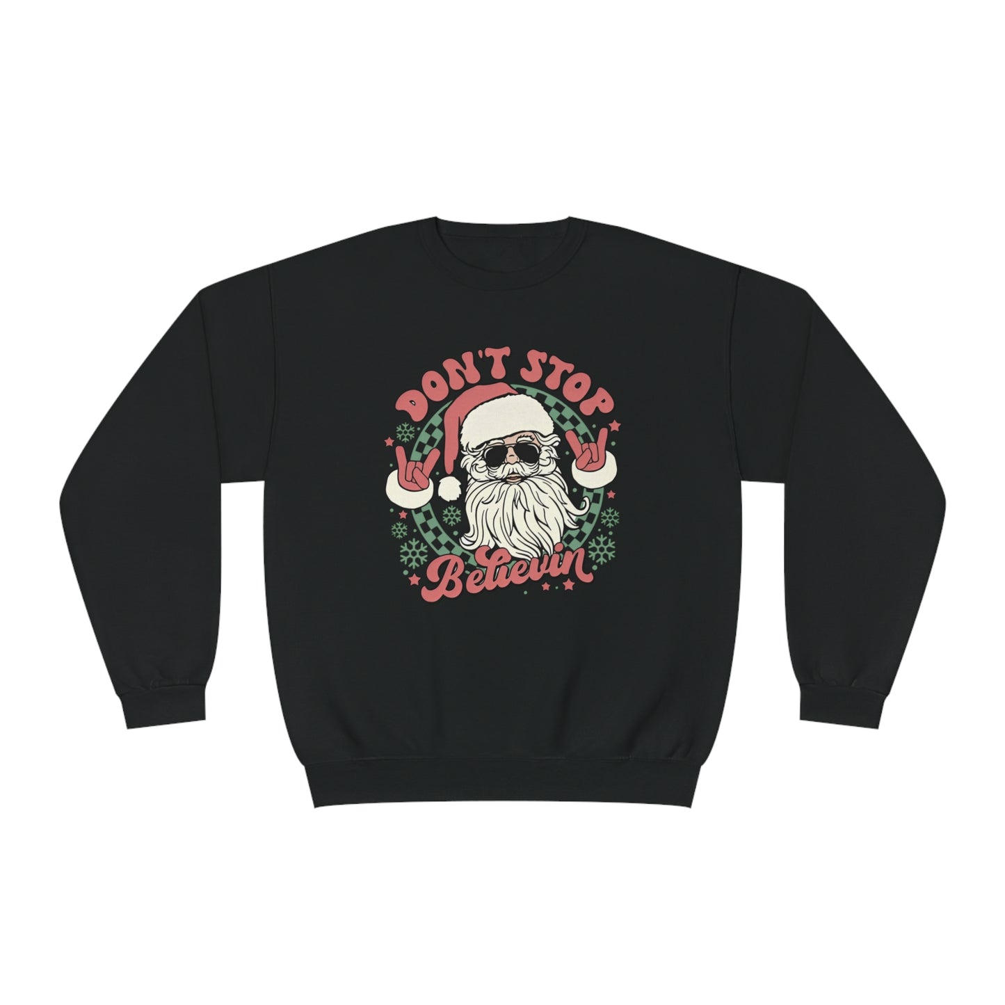Don't Stop Believin' Santa Christmas Sweater