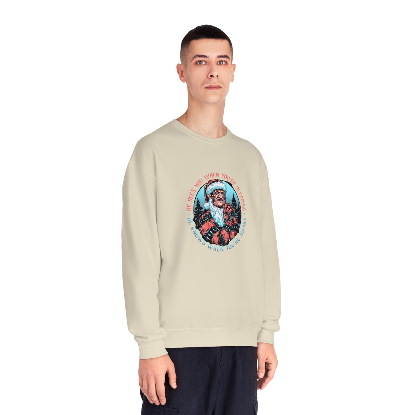 He Sees You When You’re Sleeping Christmas Sweater