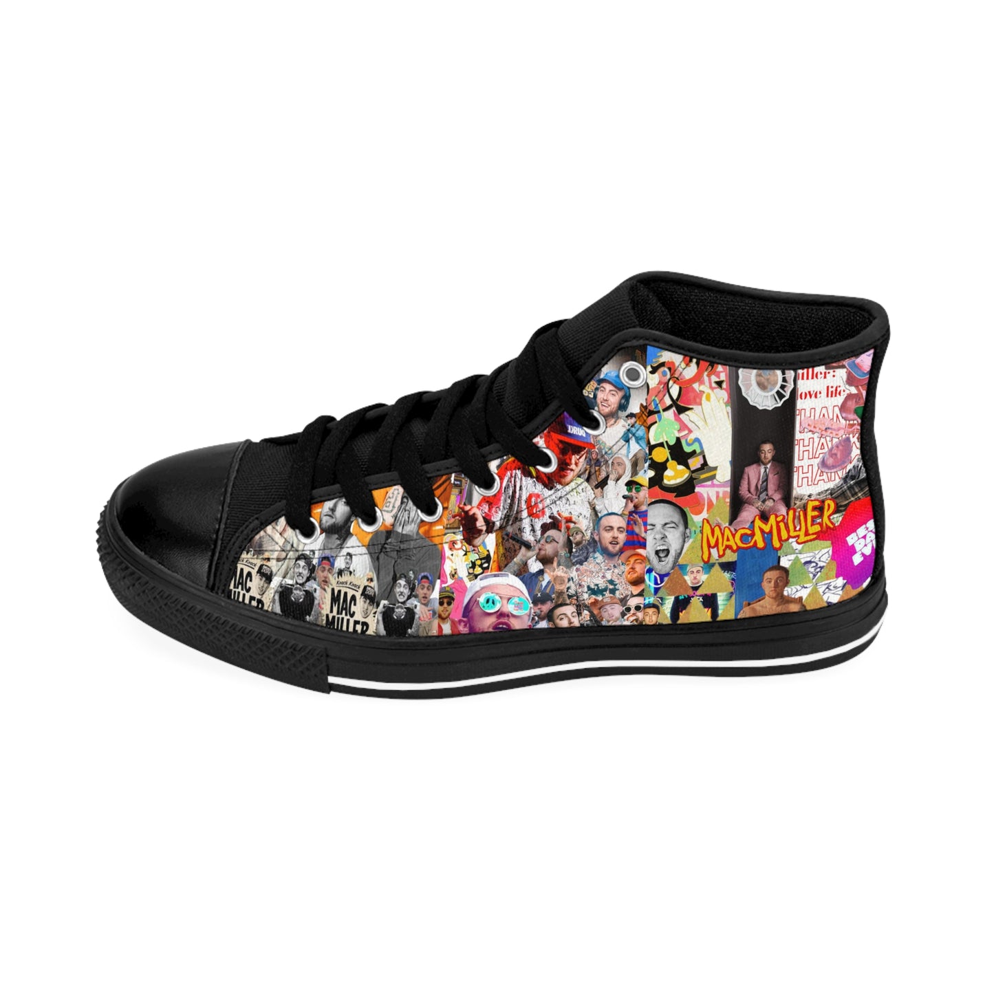High-top Sneakers Mac Miller Collage Design