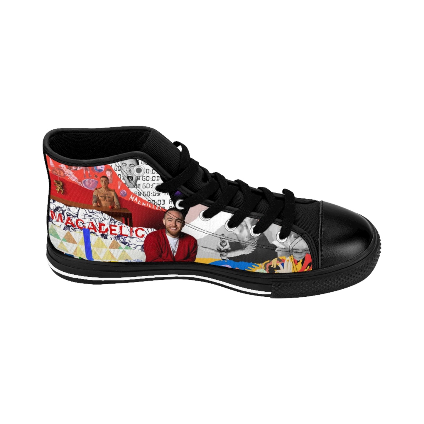 High-top Sneakers Mac Miller Collage Design