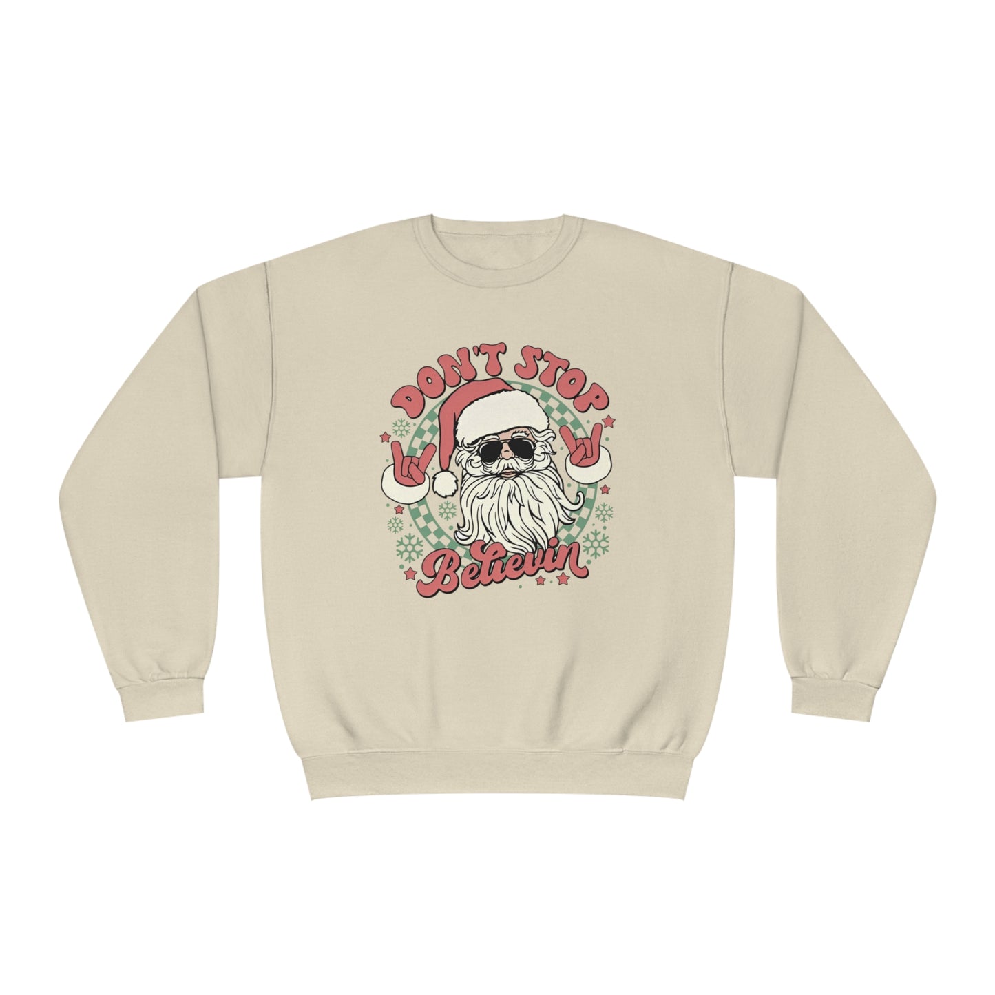 Don't Stop Believin' Santa Christmas Sweater