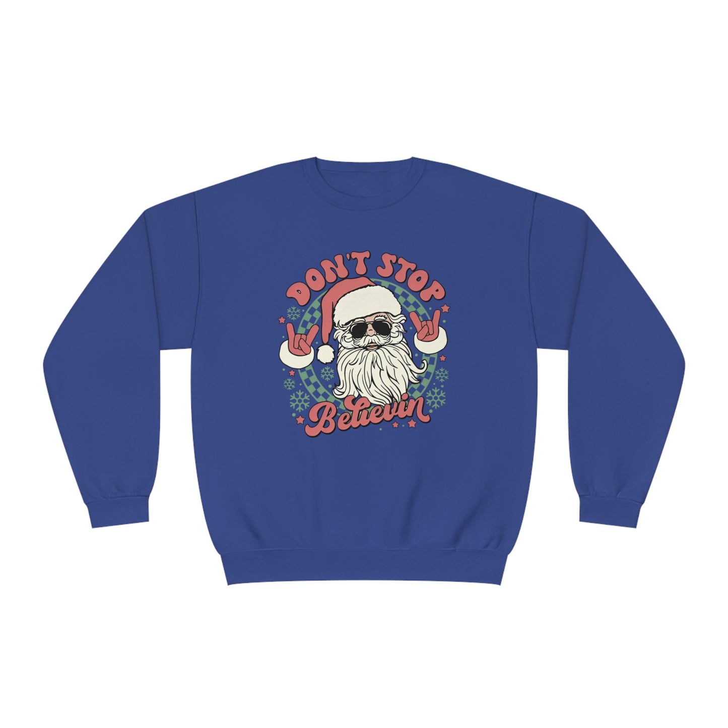 Don't Stop Believin' Santa Christmas Sweater