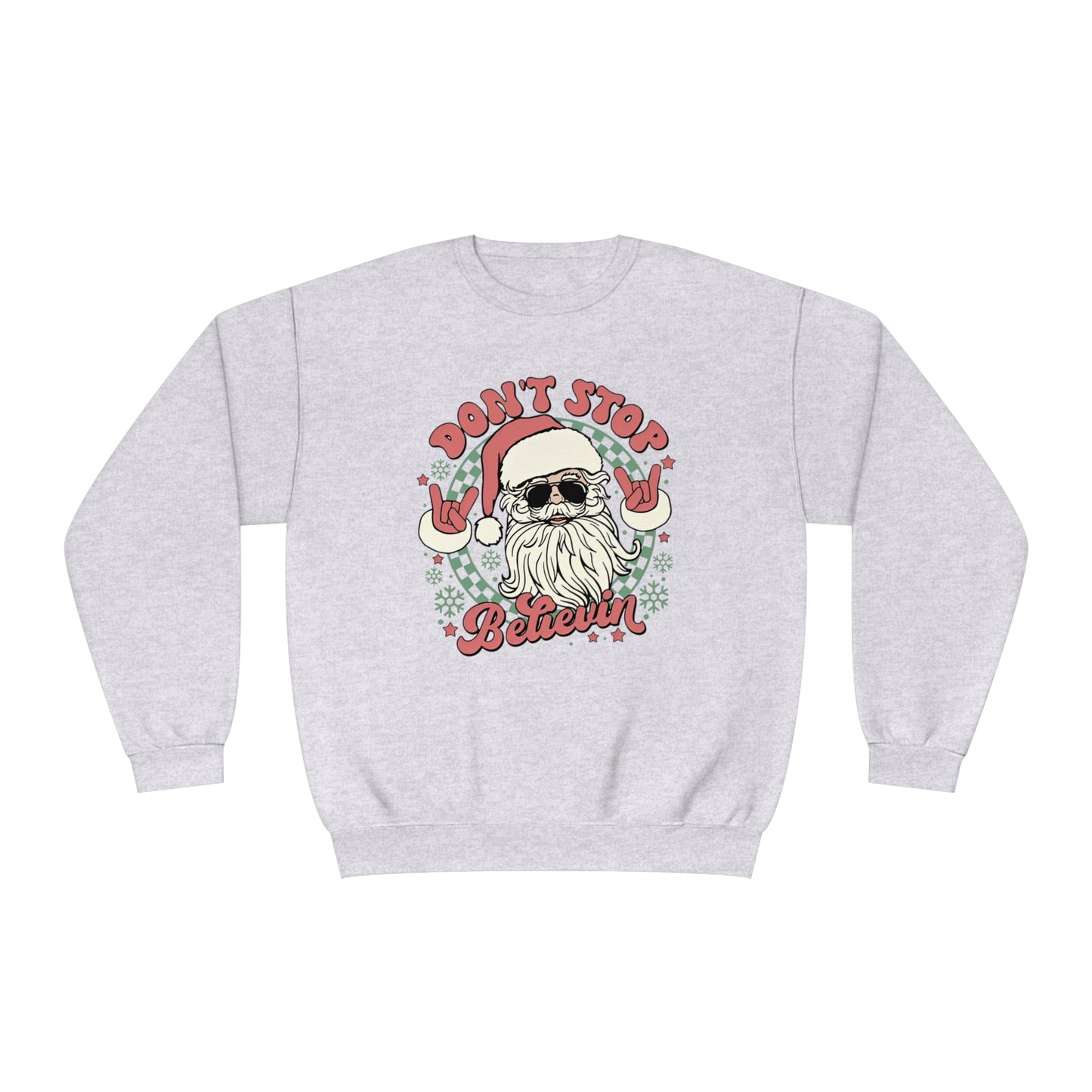 Don't Stop Believin' Santa Christmas Sweater