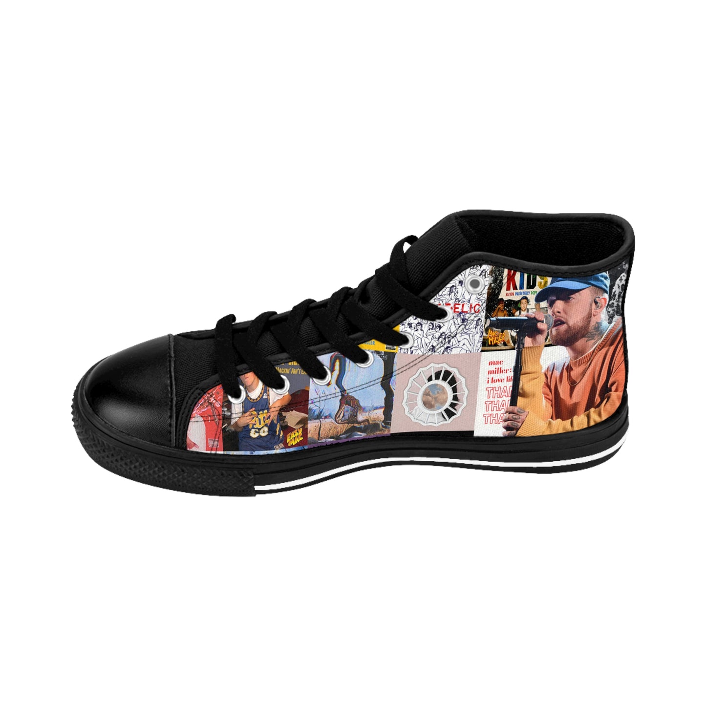High-top Sneakers Mac Miller Collage Design