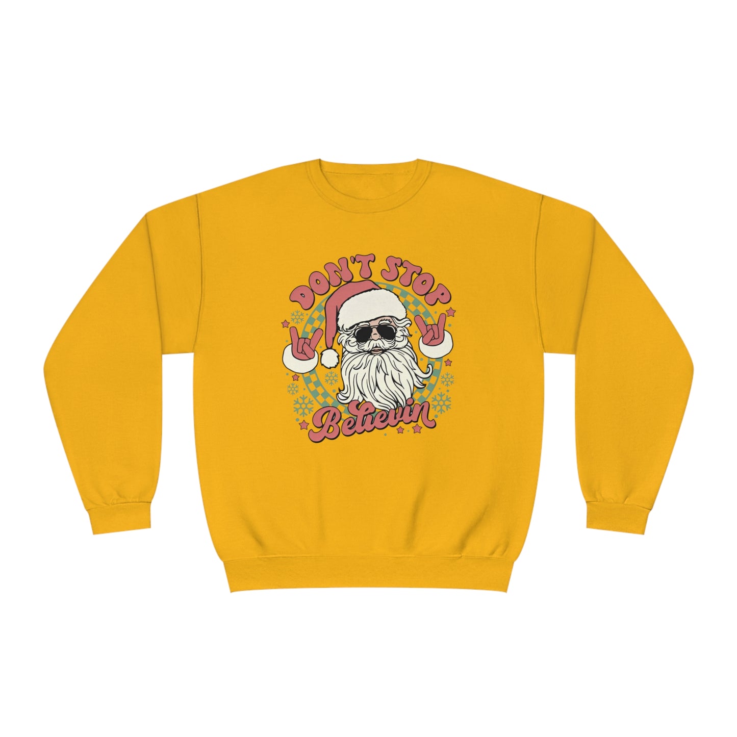Don't Stop Believin' Santa Christmas Sweater