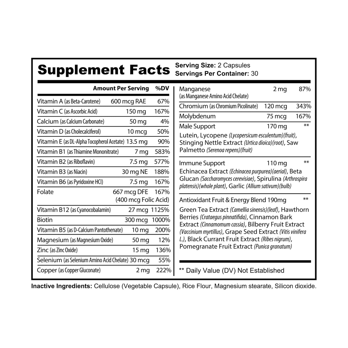 OptiPrime Multivitamin for Men Supplement