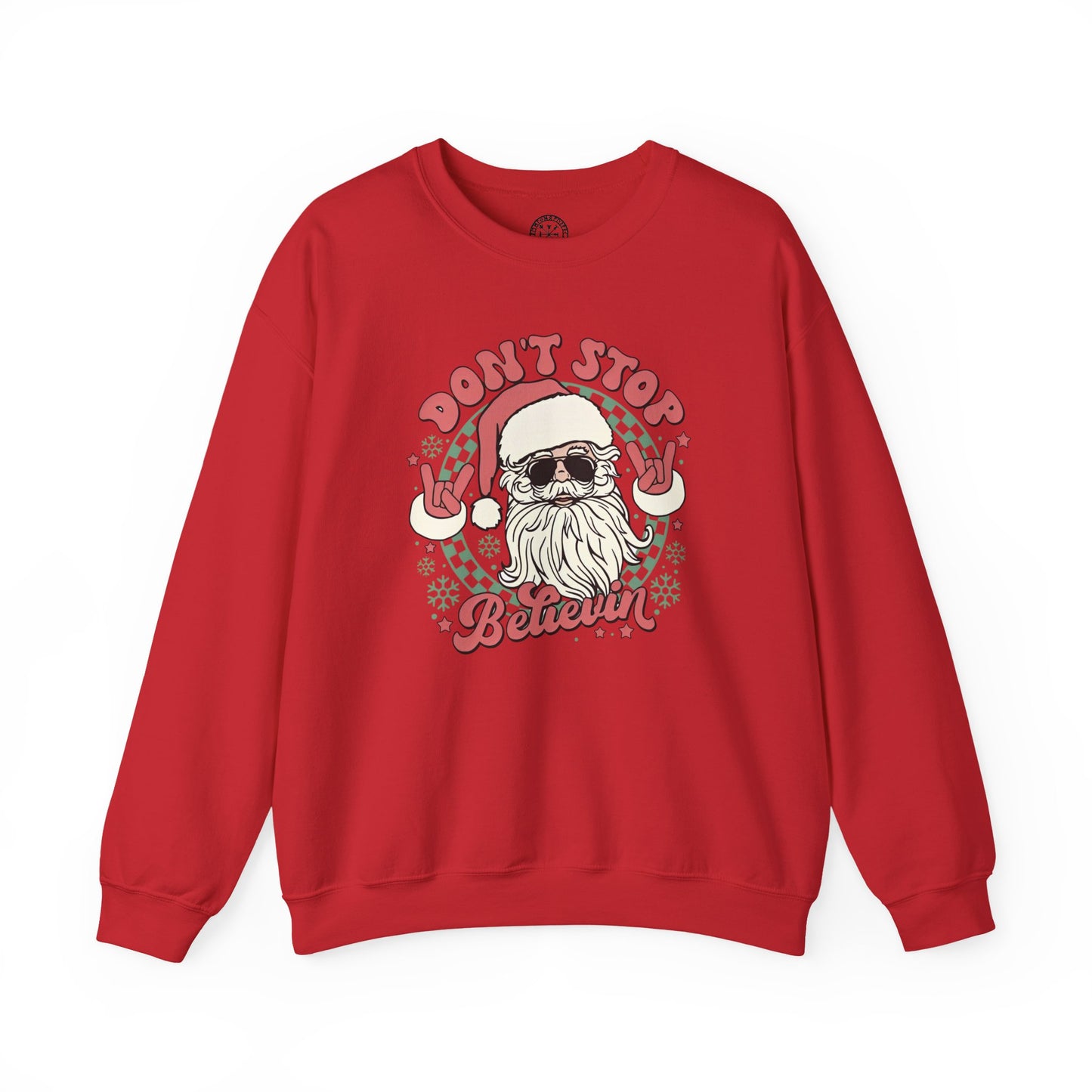 Don't Stop Believin' Santa Christmas Sweater