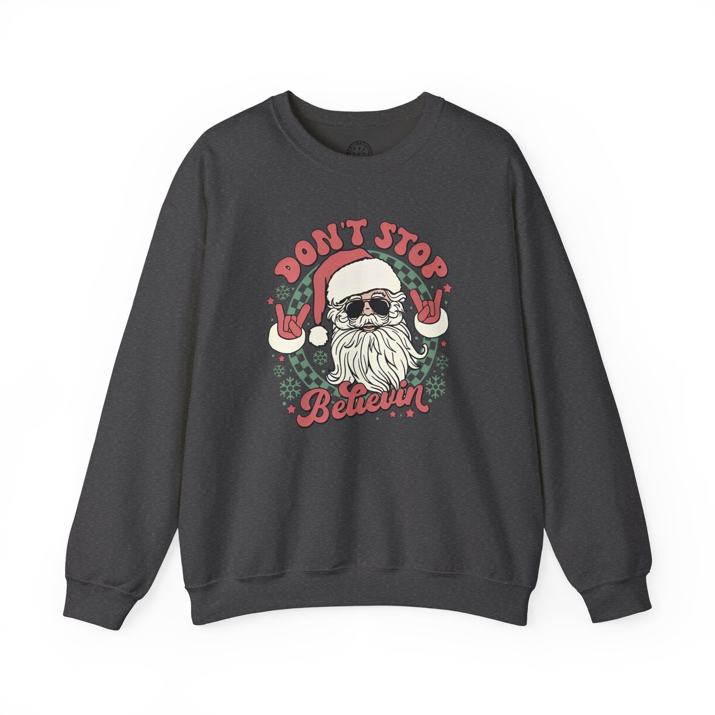 Don't Stop Believin' Santa Christmas Sweater