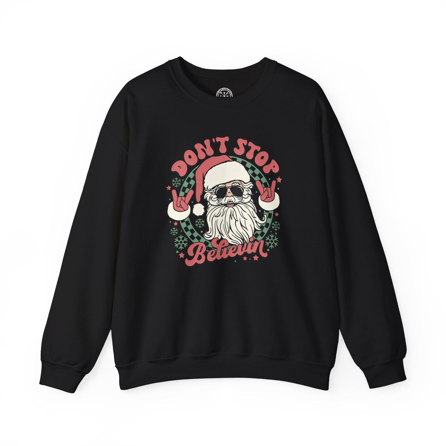 Don't Stop Believin' Santa Christmas Sweater