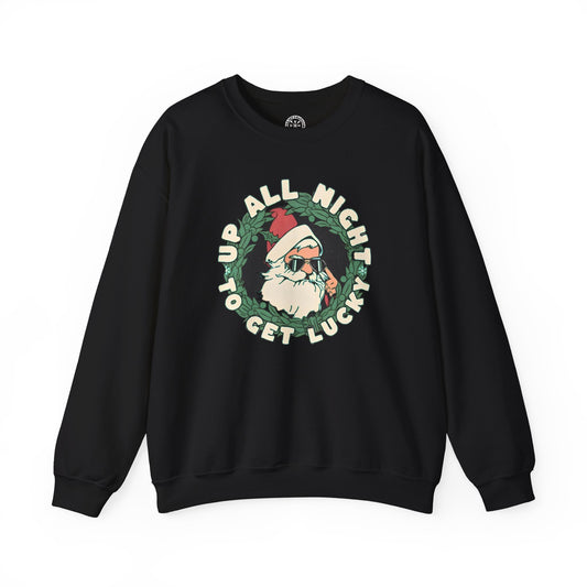 Santa’s Up All Night to Get Lucky Holiday Sweater