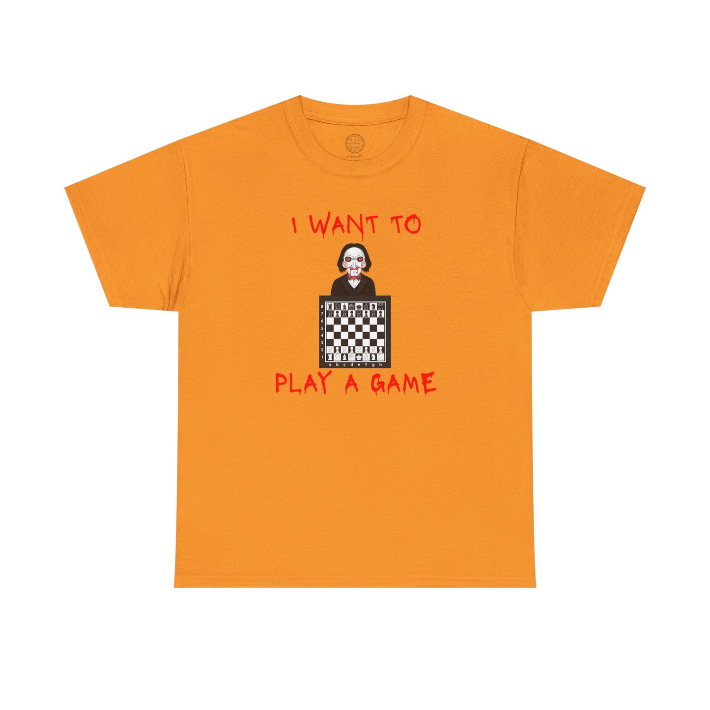 I Want to Play a Game Tee — Horror Puzzle Chess Graphic T-Shirt