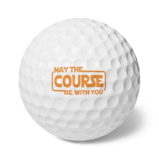 May the Course Be With You Golf Balls — 6-Pack Golf Ball Set