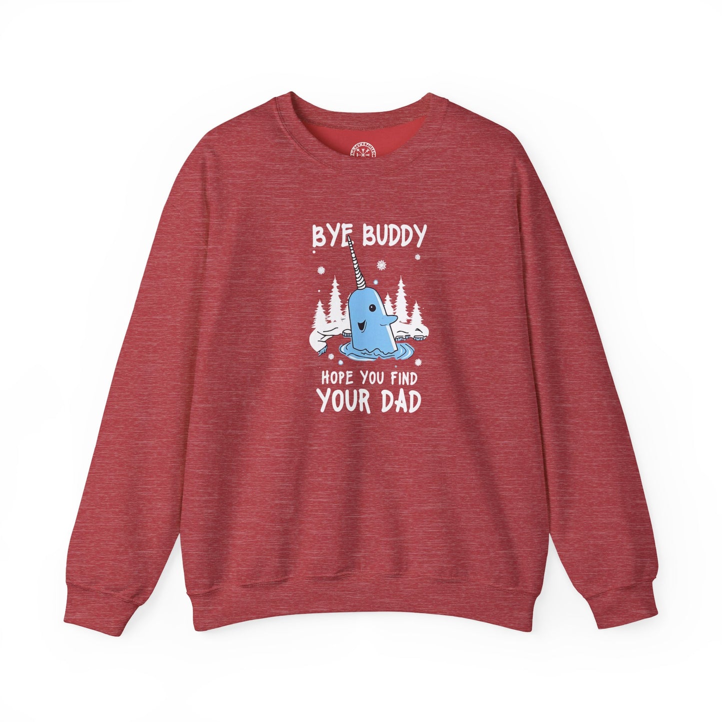 Narwhal Holiday Sweater- Bye Buddy, Hope You Find Your Dad!