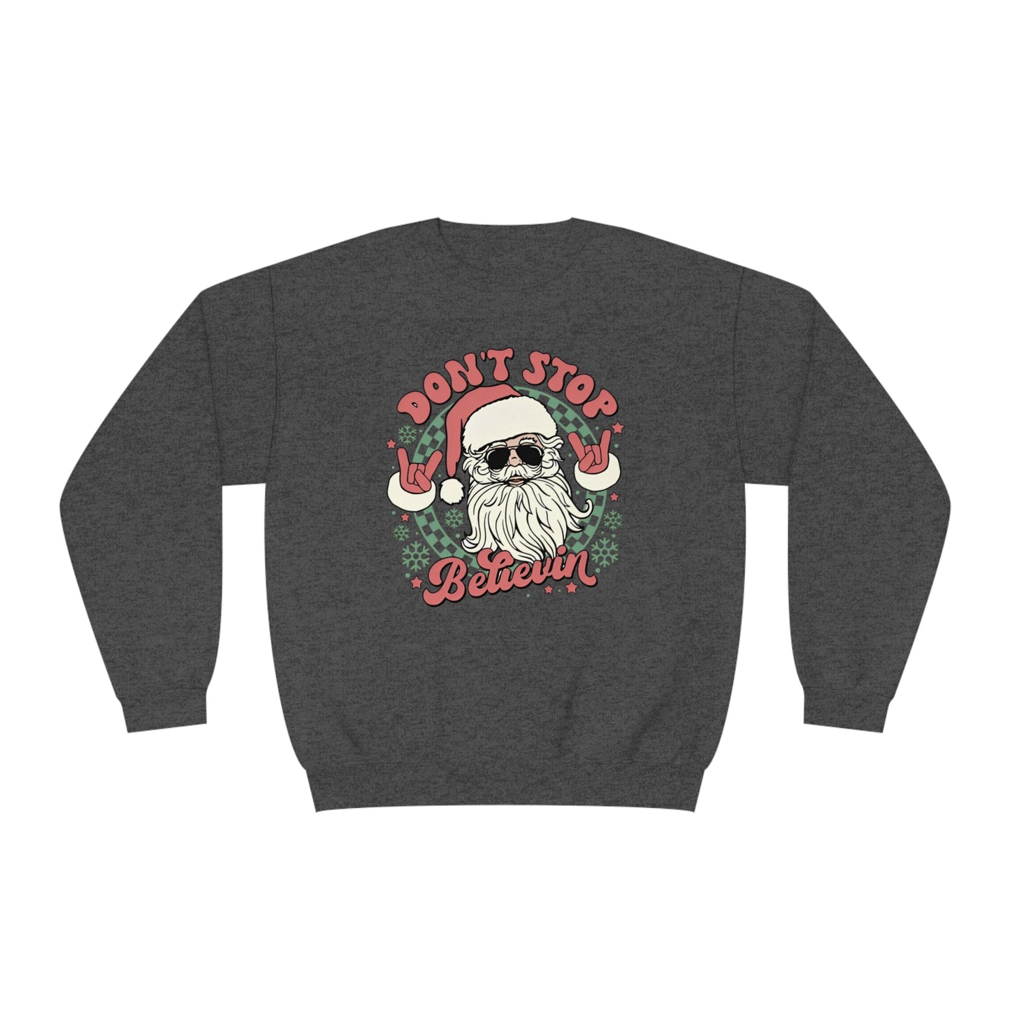 Don't Stop Believin' Santa Christmas Sweater