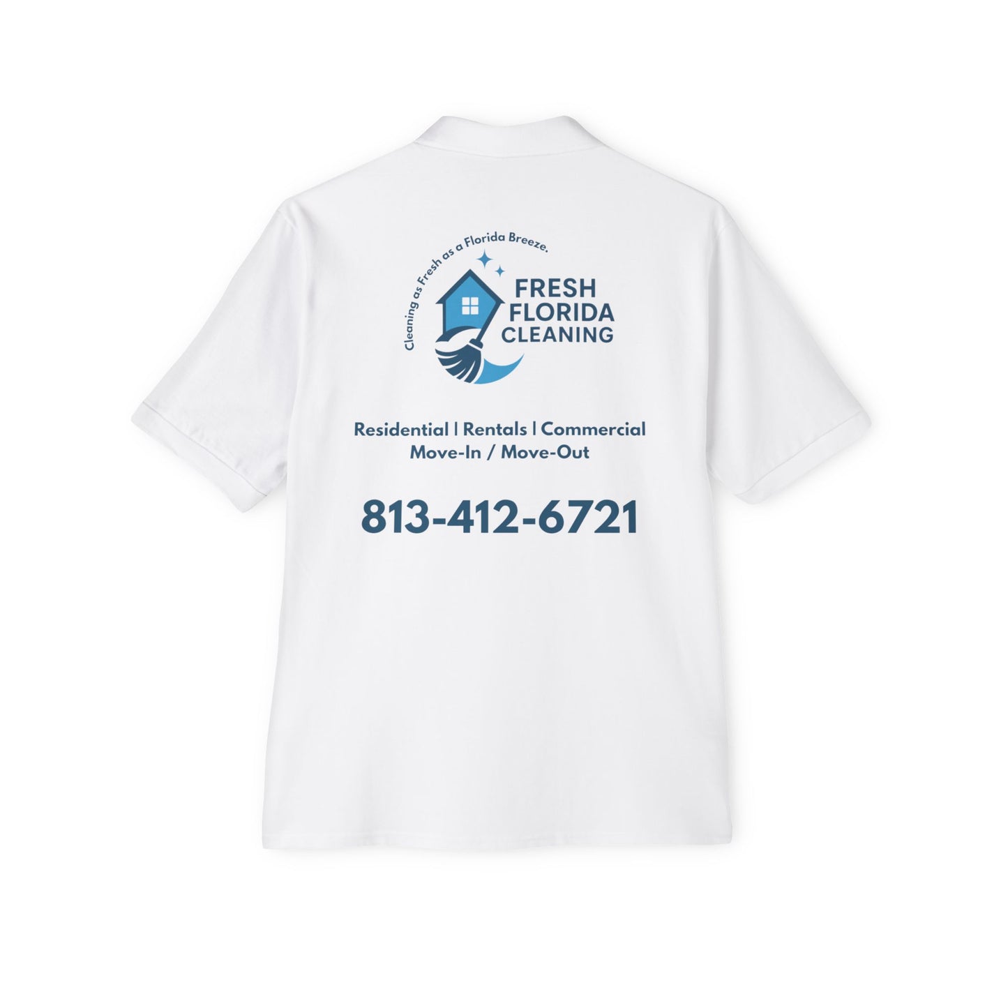 Men's Polo — Fresh Florida Cleaning Logo