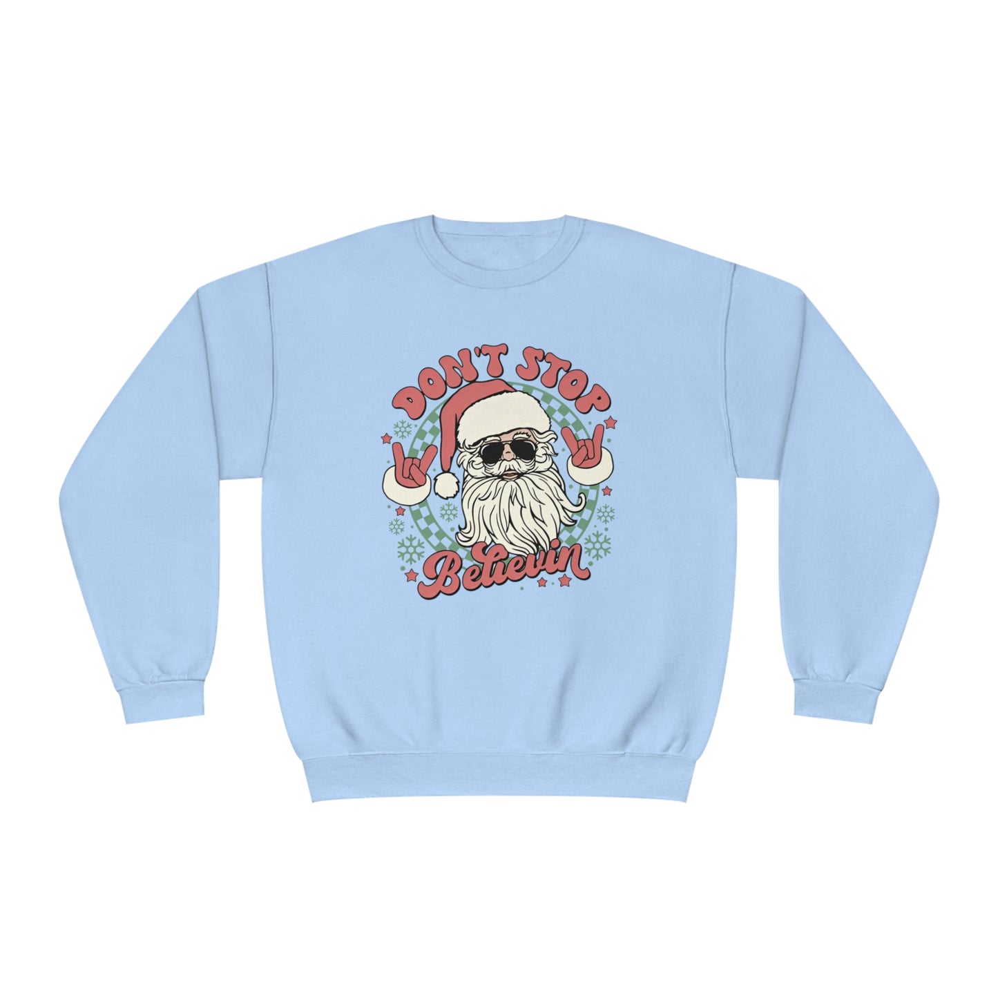 Don't Stop Believin' Santa Christmas Sweater
