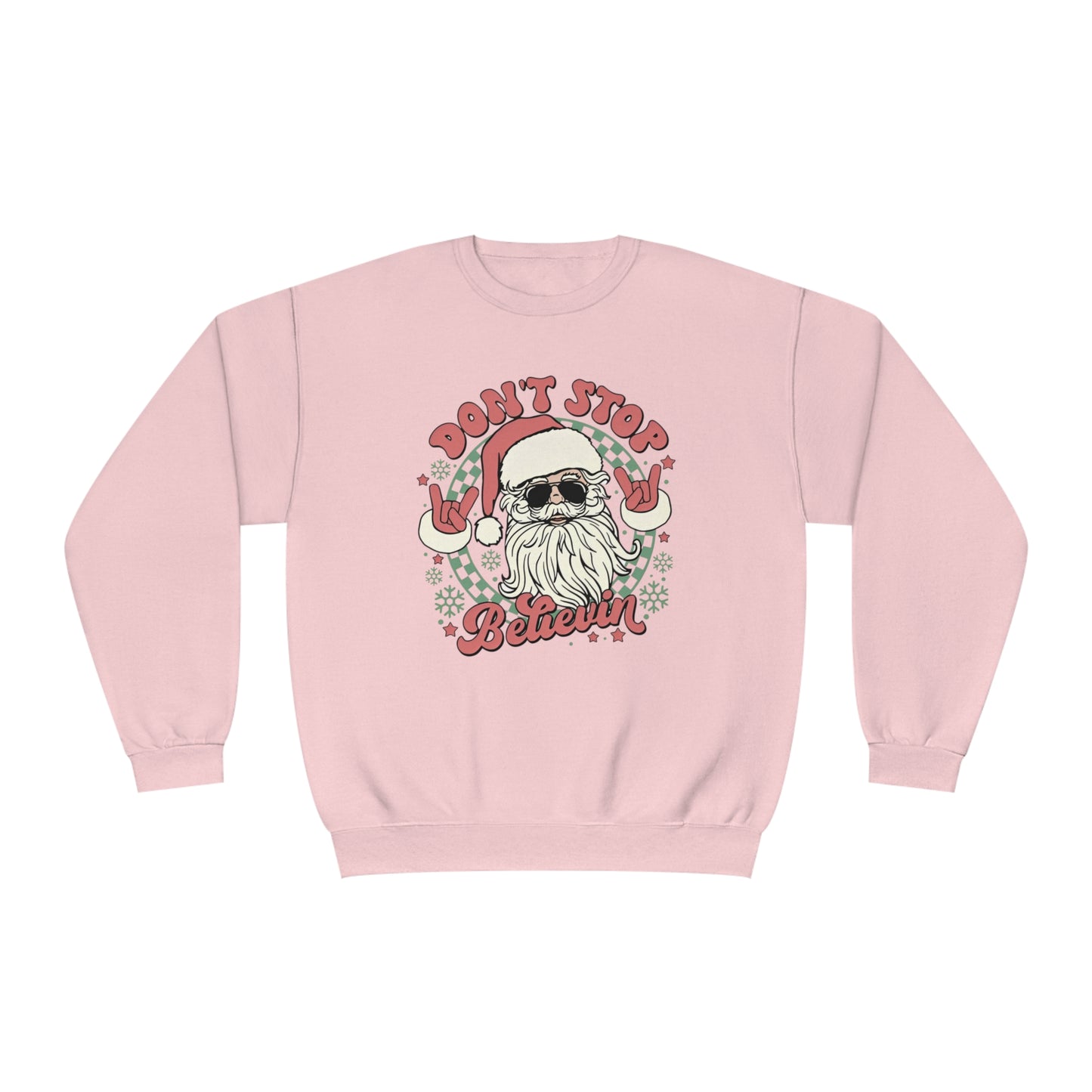 Don't Stop Believin' Santa Christmas Sweater