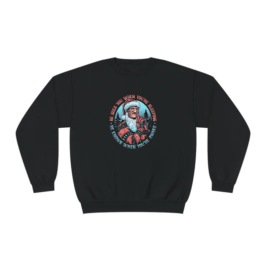 He Sees You When You’re Sleeping Christmas Sweater