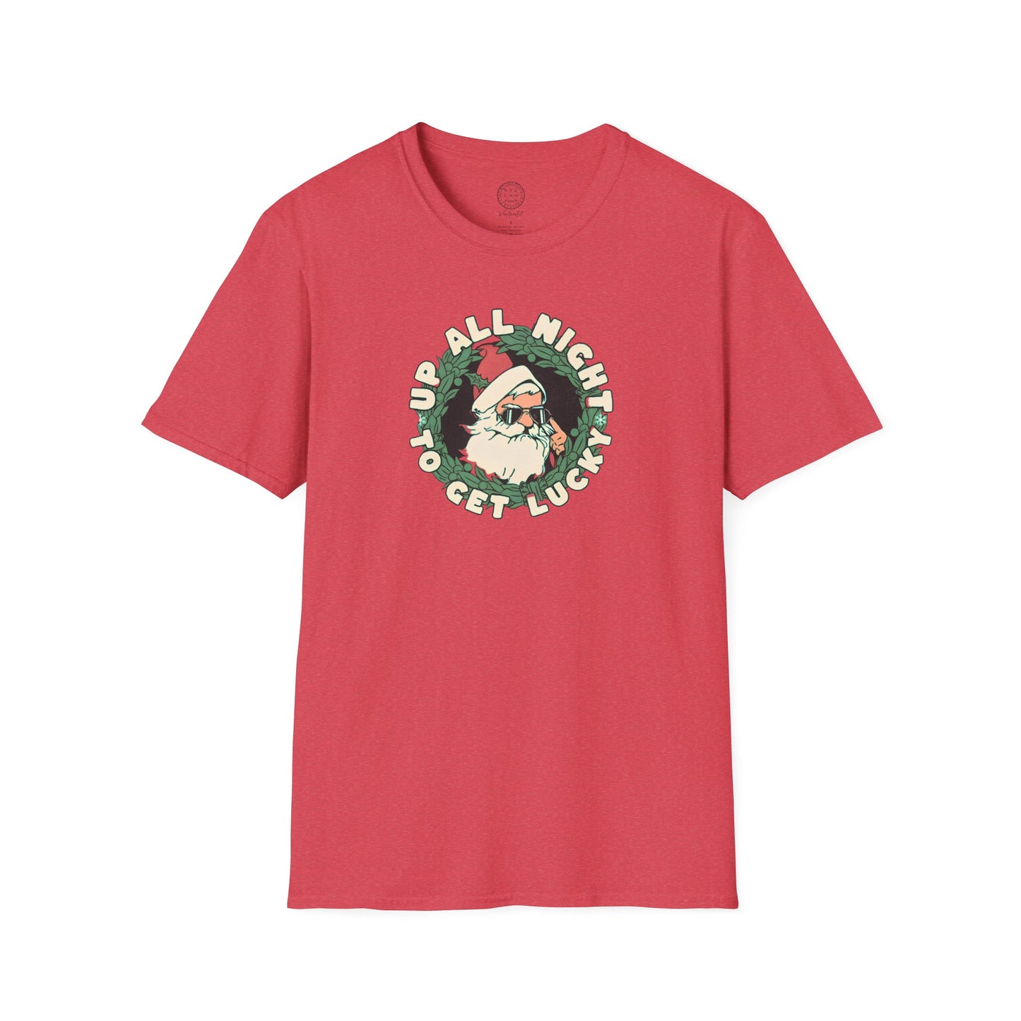 Santa’s Up All Night to Get Lucky Holiday T Shirt