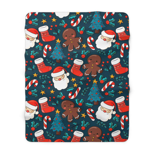 Classic Christmas Sherpa Blanket