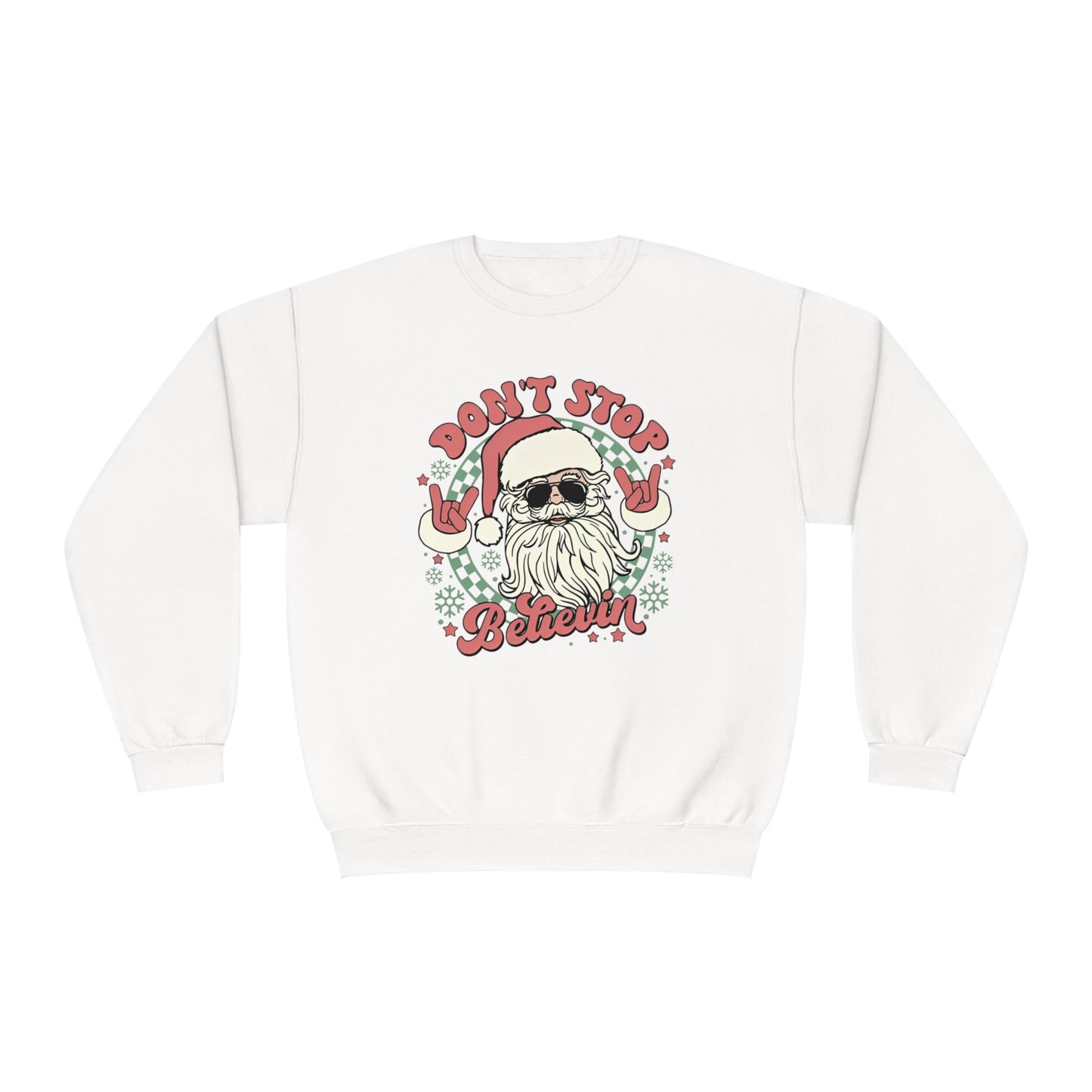 Don't Stop Believin' Santa Christmas Sweater