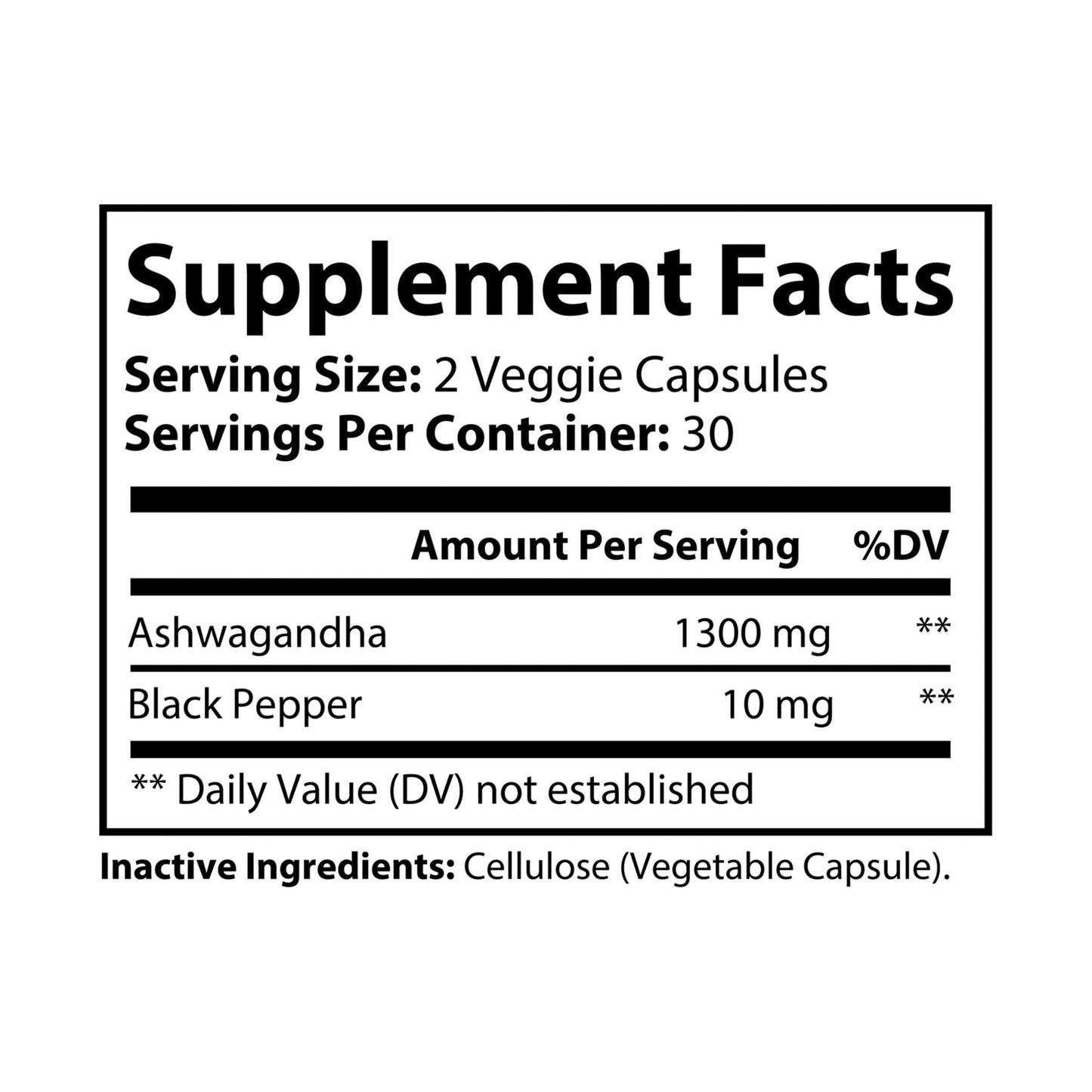 Serenity Ashwagandha and Black Pepper Supplement