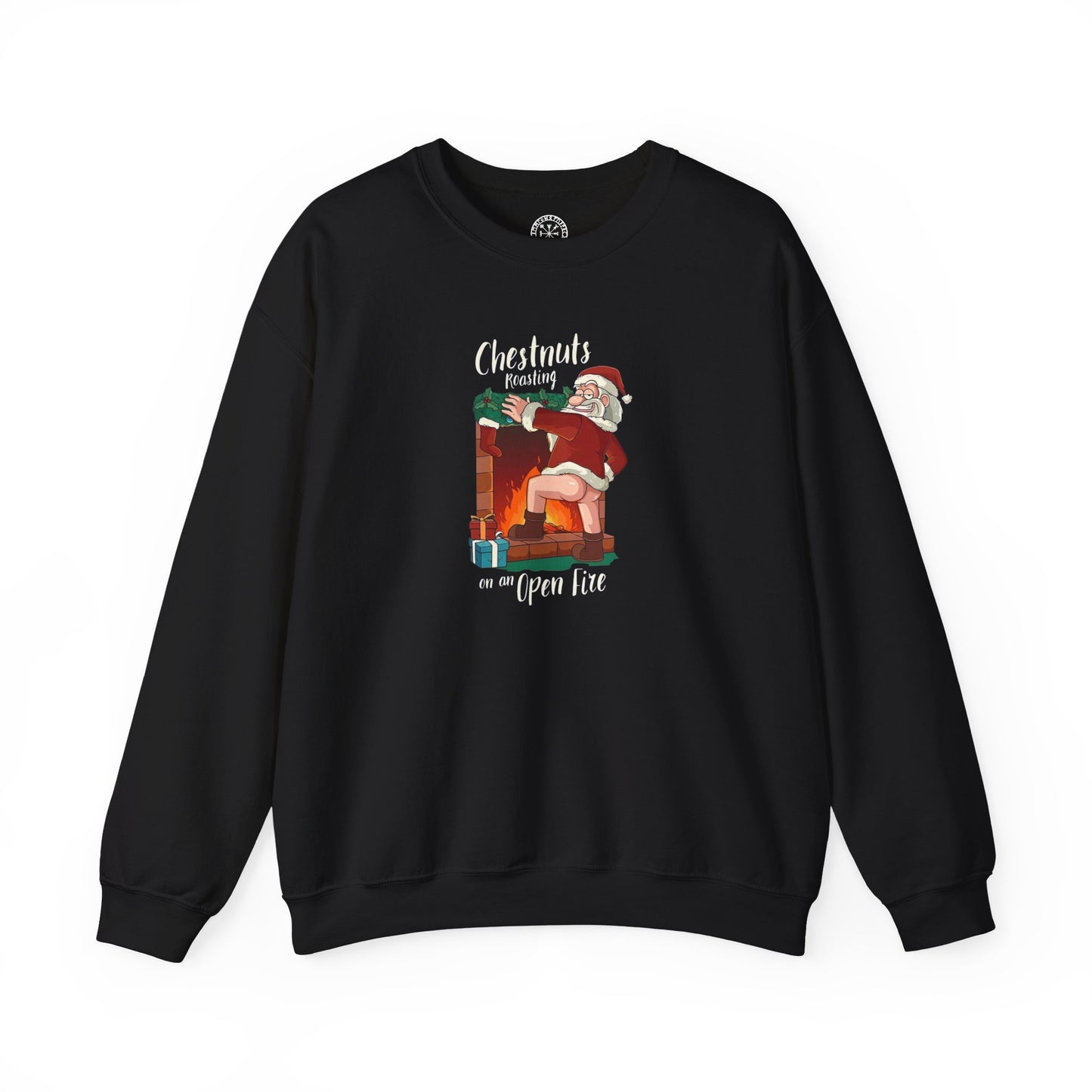 Santa's Chestnuts Roasting On an Open Fire Christmas Unisex Sweatshirt