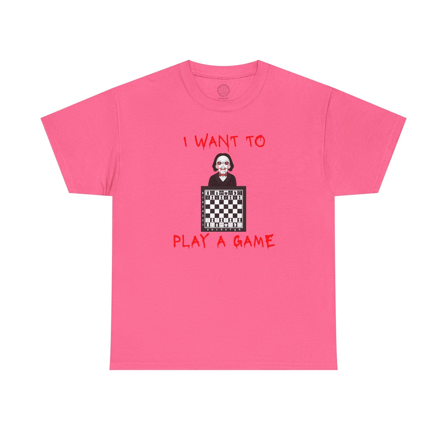 I Want to Play a Game Tee — Horror Puzzle Chess Graphic T-Shirt