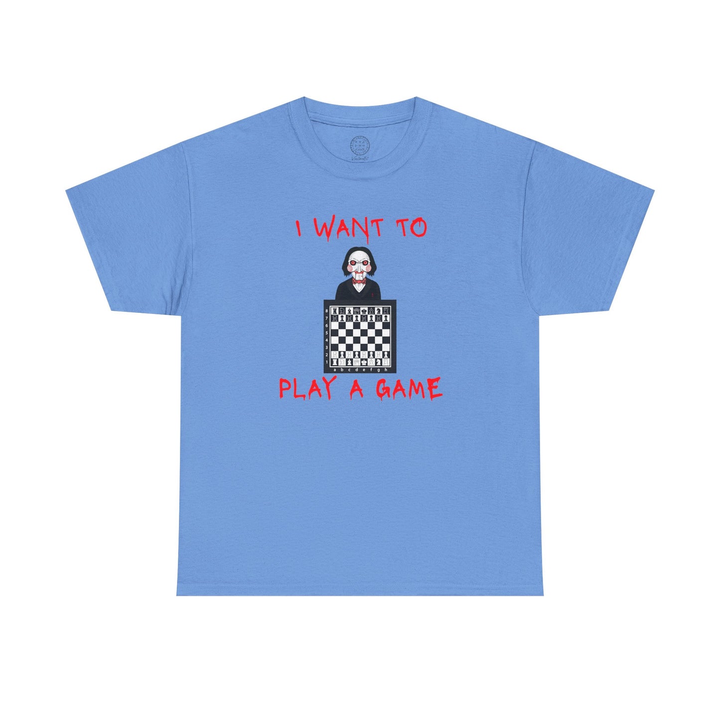 I Want to Play a Game Tee — Horror Puzzle Chess Graphic T-Shirt