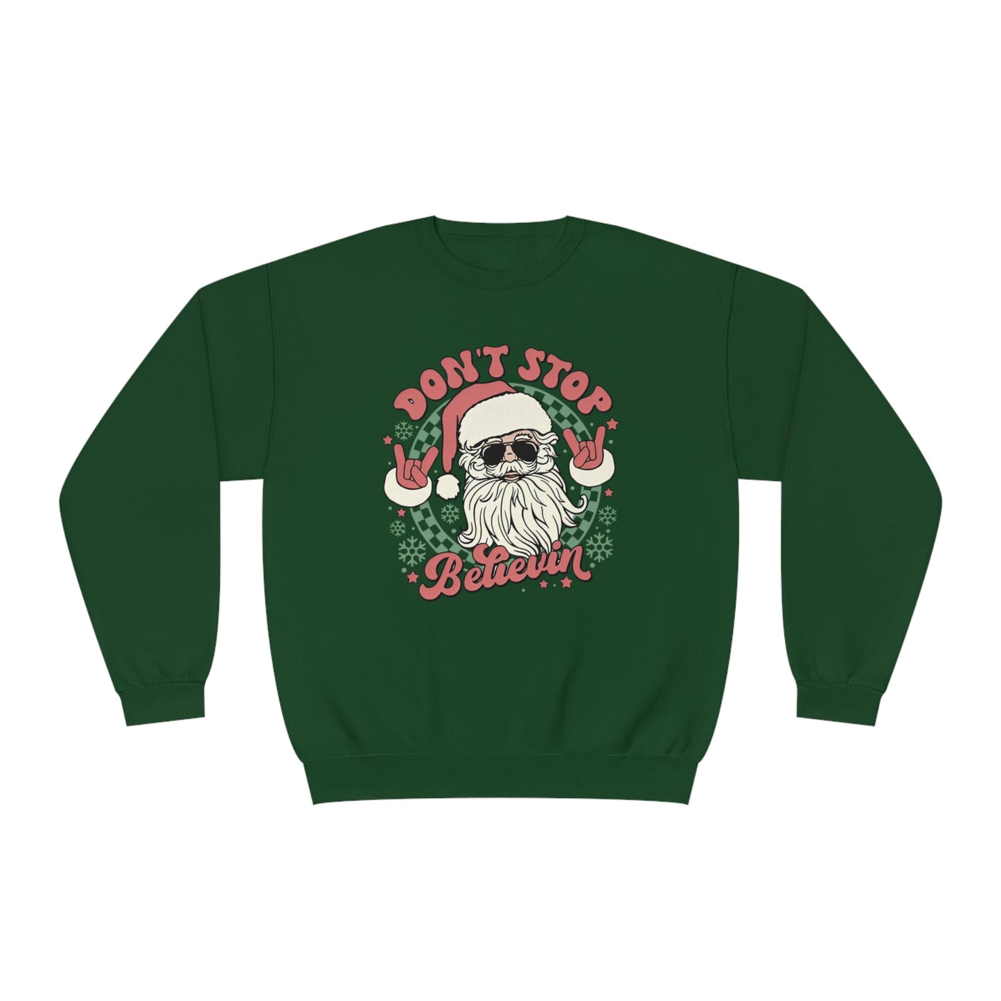 Don't Stop Believin' Santa Christmas Sweater