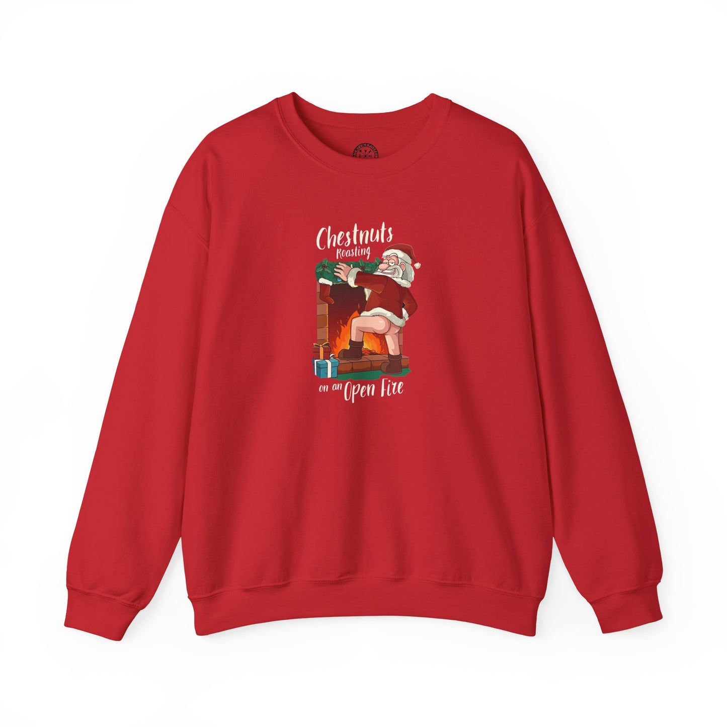 Santa's Chestnuts Roasting On an Open Fire Christmas Unisex Sweatshirt