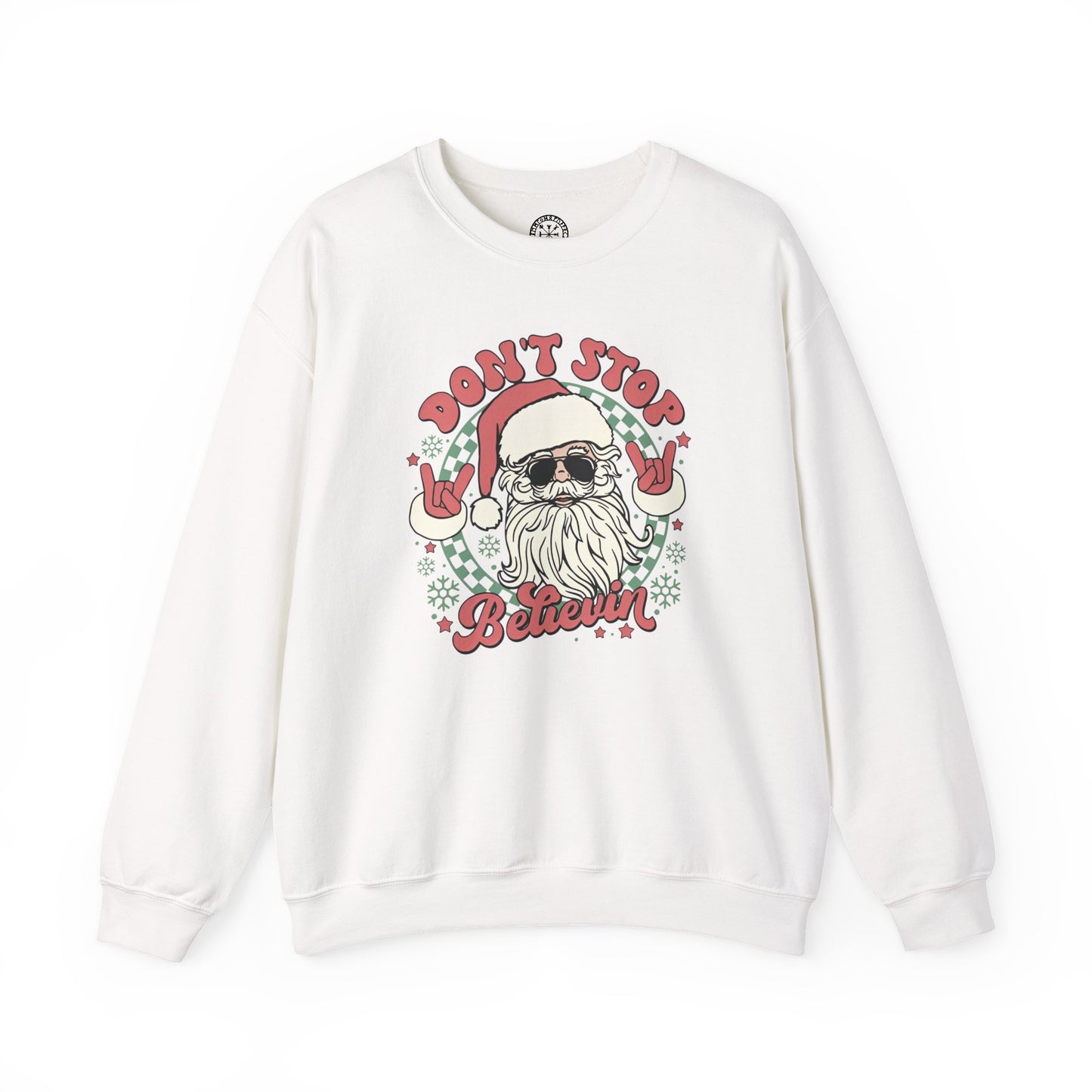 Don't Stop Believin' Santa Christmas Sweater