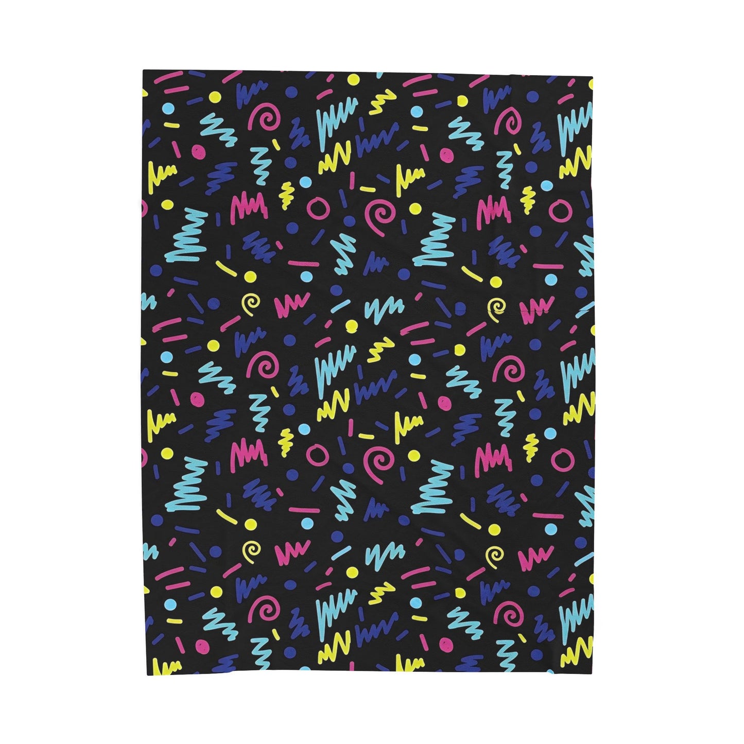 Classic 90s Arcade Design Velveteen Plush Blanket