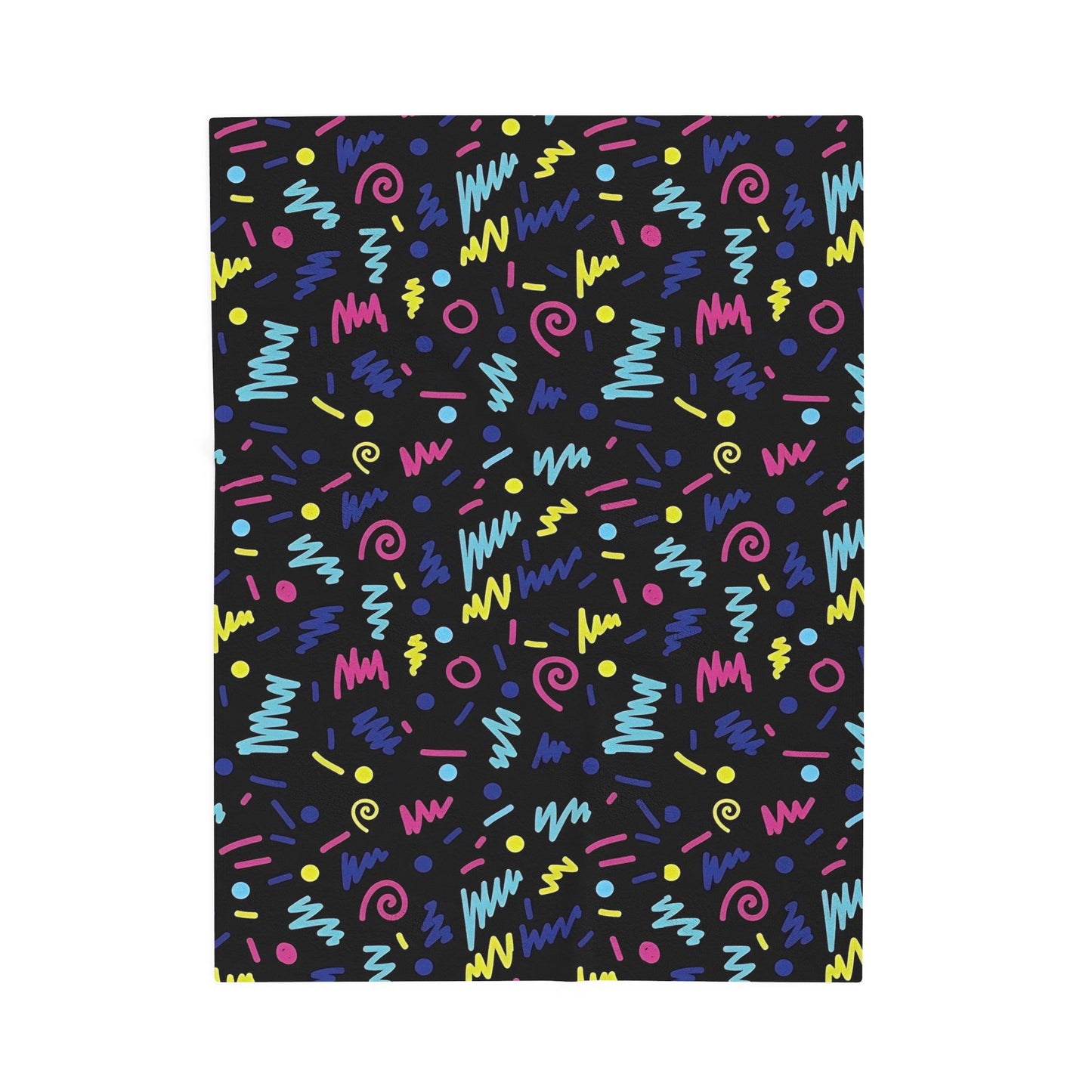 Classic 90s Arcade Design Velveteen Plush Blanket