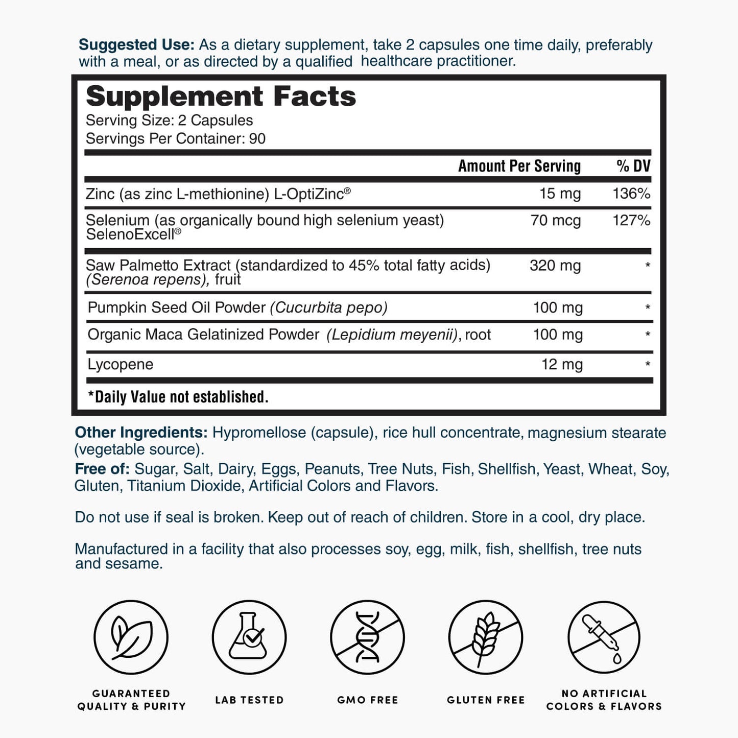 Nature's Lab Prostate Formula - 180 Capsules