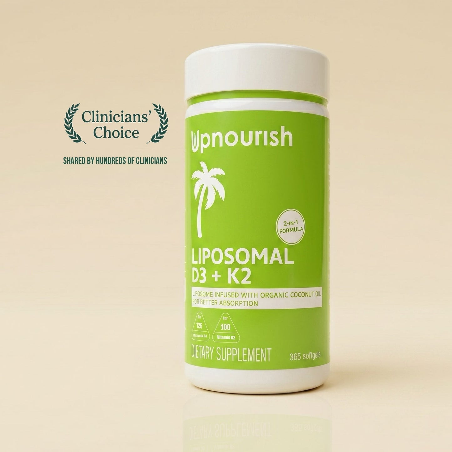 Liposomal Vitamin D3 5000IU K2 MK7 100 mcg
